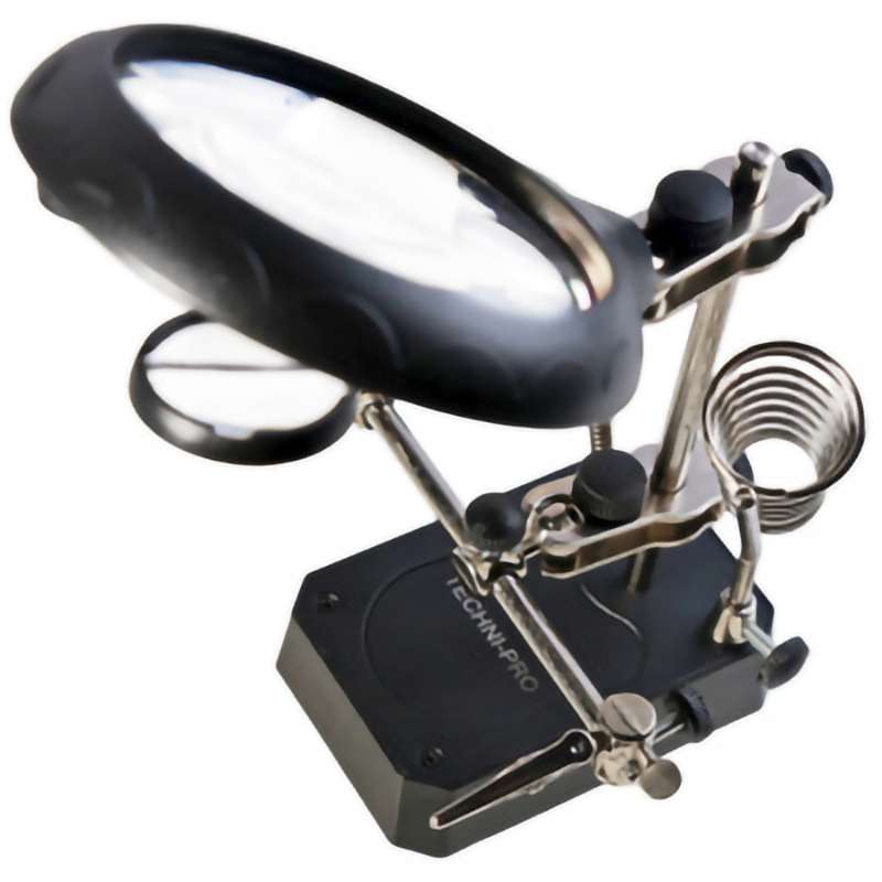 Magnifier w/Auxiliary Clip on PCB Soldering Iron Stand, TE-800